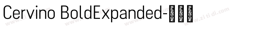 Cervino BoldExpanded字体转换